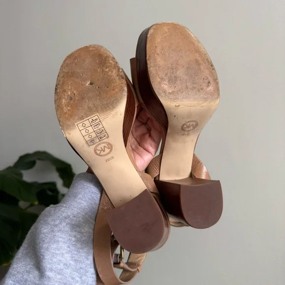 Michael Kors Tan Platform Sandals - Picture 7 of 8